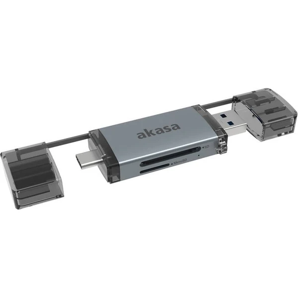 AKASA 2-In-1 USB 3.2 OTG Dual čtečka karet - Čtečky čipových karet - Obrázek 41JO000K01