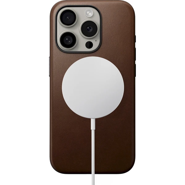 Nomad Modern Leather MagSafe kryt iPhone 15 Pro hnědý - Pouzdra - Obrázek 41Q1000P01