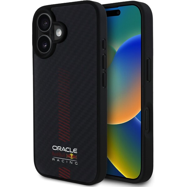 Oracle Red Bull Racing Carbon Powerbar MagSafe kryt iPhone 16 černý