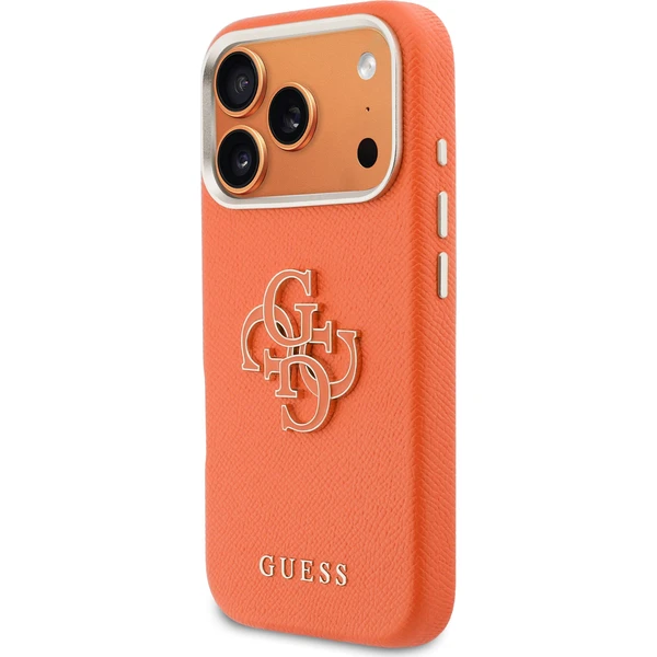Guess PU Resin Logo kryt iPhone 17 Pro Max oranžový - Pouzdra - Obrázek 41eea58d2d594e15a979a53e197f94cb