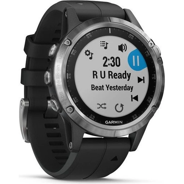Garmin Fenix 5 Plus stříbrné/černý pásek - Chytré hodinky - Obrázek 422T000101