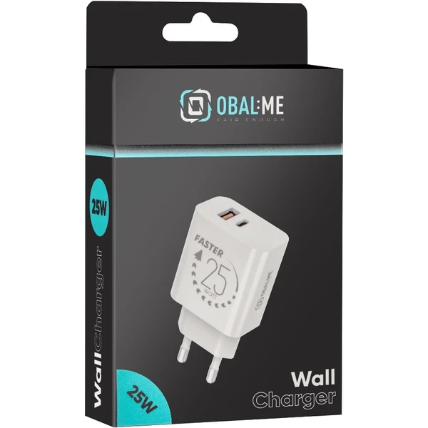 OBAL:ME nabíječka USB-A/USB-C (25W) bílá - Nabíječky - Obrázek 422c66ae60ef45bab7db4bd46450ab85