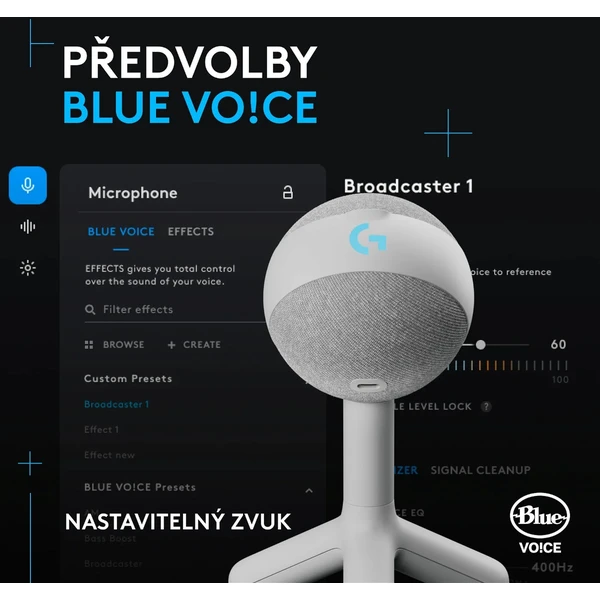 Logitech G Yeti Orb mikrofon bílý - Mikrofony - Obrázek 4234000P01
