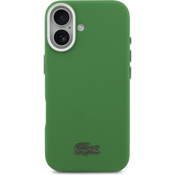 Lacoste Iconic Petit Pique Metal Logo MagSafe kryt iPhone 17 zelený - Pouzdra - Obrázek 42514bda1fd346f3985f7a851a5dafe1