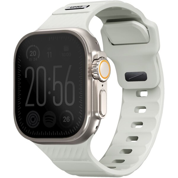 UNIQ Stride FKM Rubber voděodolný řemínek Apple Watch 49/45/44/42mm bílý/svítící
