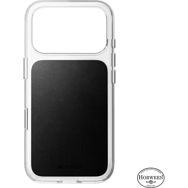 Nomad Clear Leather (Horween) MagSafe kryt iPhone 18 Pro Black - Pouzdra - Obrázek 425a83aa135a431ea7afebf4881e4531