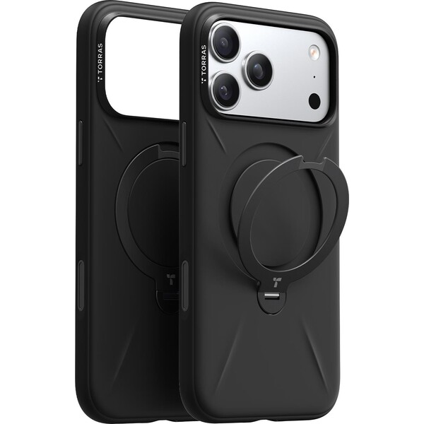 Torras Ostand Q3 Silicone MagSafe kryt iPhone 17 Pro Max obsidian black