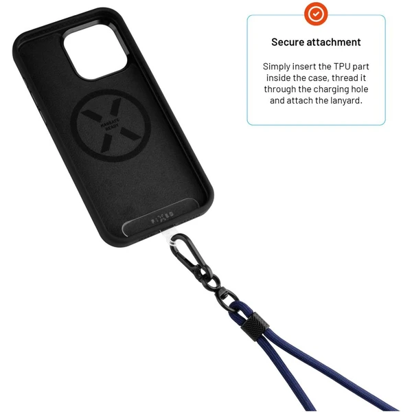 FIXED NeckUni univerzální šňůrka pro telefony se zadním krytem modrá - Poutka - Obrázek 42714438f51648f19c2bc7453de06093