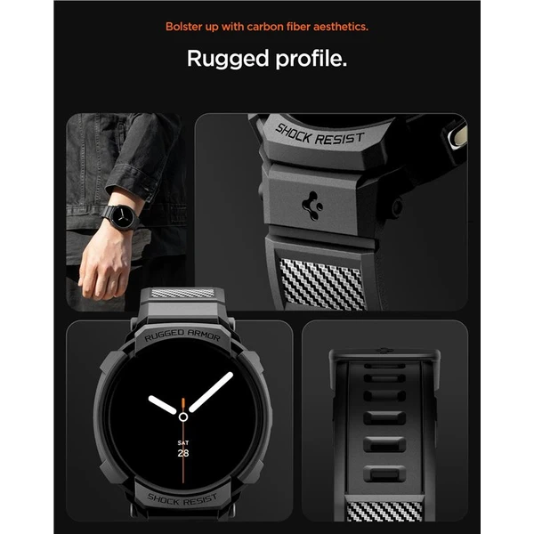 Spigen Rugged Armor Pro kryt s řemínkem Galaxy Watch8 (40mm) matně černý - Pouzdra - Obrázek 427742b96cc84a4e996c2267c67daba7
