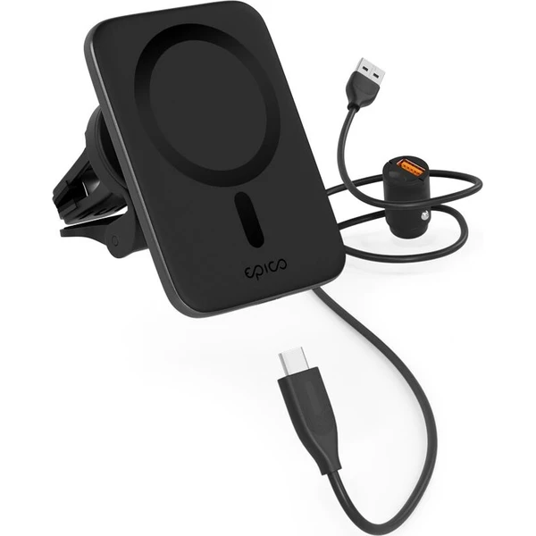 Epico Ultrathin bezdrátová nabíječka do auta s MagSafe černá - Držáky - Obrázek 427965b777114231b847214343c33169