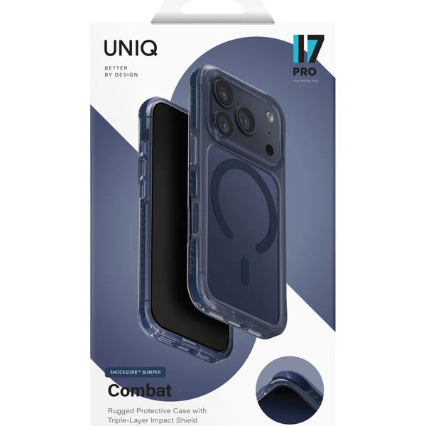 UNIQ Combat MagClick MagSafe kryt iPhone 17 Pro Navy Blue - Pouzdra - Obrázek 4279b0eb7e7848b9ba5871740b7ba690
