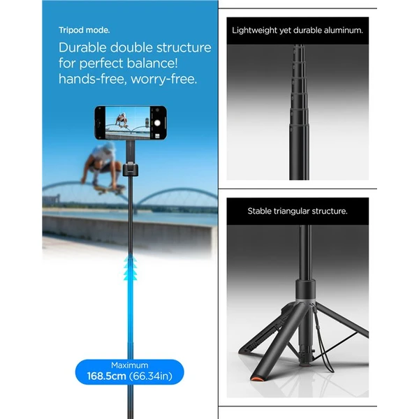 Spigen Selfie Stick MagSafe+ Tripod selfie tyč černá - Držáky - Obrázek 428d40f288714c45874eca94a509fd47