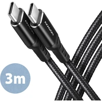 AXAGON BUCM-CM30AB USB-C/USB-C napájecí kabel 60W 3m černý - Kabely a redukce