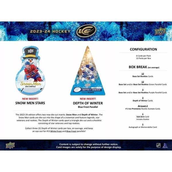 Hokejové karty 2023-24 Upper Deck Ice Hockey Hobby Box - Hokejové karty - Obrázek 42Y7000P01