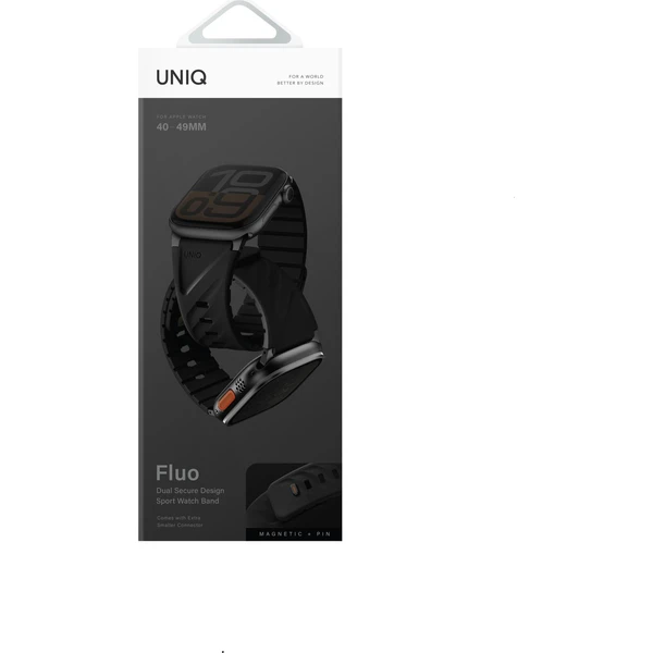 UNIQ Fluo Magnetický řemínek pro Apple Watch (49-40mm) Midnight Black - Řemínky - Obrázek 42cee94e1f8e40dc9ae385ee8a7880ce