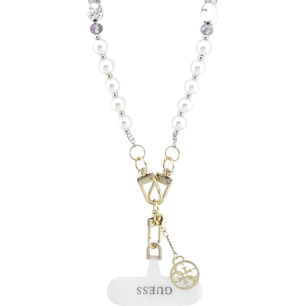 Guess Crossbody popruh Pearl and 4G Charm bílý - Popruhy a crossbody - Obrázek 42ec954c5a0844d1839ad24adf6fb5b7