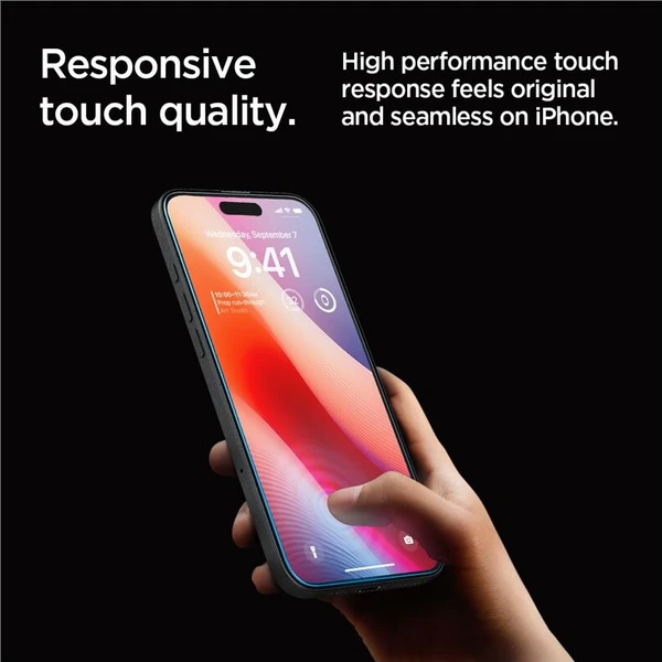 Spigen Glass tR EZ Fit tvrzené sklo iPhone 17 Pro Max/16 Pro Max čiré (2 ks) - Ochranné folie a skla - Obrázek 431441b50938488f924f56d0aacede2d