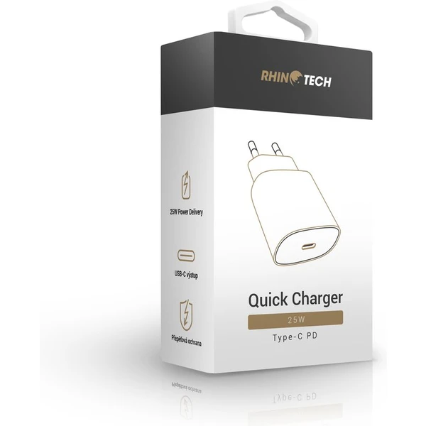 RhinoTech síťová nabíječka USB-C, 25W, PD bílá - Nabíječky - Obrázek 4331000L01