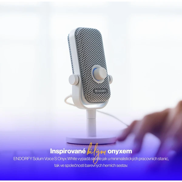 Endorfy Solum Voice S Onyx streamovací mikrofon bílý - Mikrofony - Obrázek 435B000J01