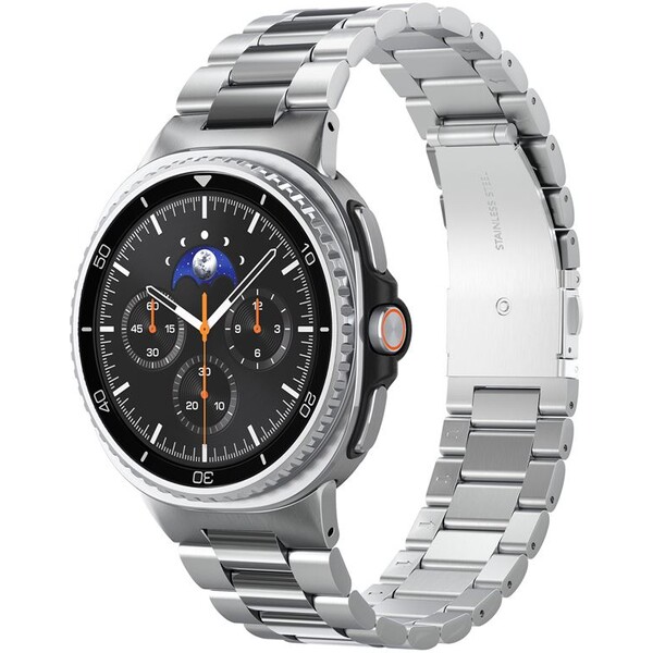 Spigen Modern Fit 316L řemínek Samsung Galaxy Watch8 (40/44/46mm) stříbrná