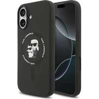 Karl Lagerfeld Liquid Silicone Karl and Choupette MagSafe kryt iPhone 17 černý - Pouzdra