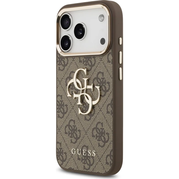 Guess PU Leather 4G Metal Logo Gold Frame MagSafe kryt iPhone 17 Pro hnědý - Pouzdra - Obrázek 438720150c184b4285252cc4ea9eae64