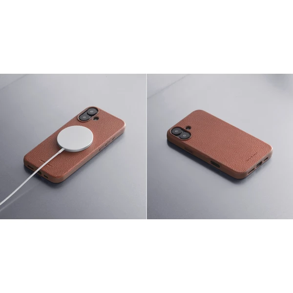 Woolnut MagSafe kožený kryt iPhone 16 Plus hnědý - Pouzdra - Obrázek 4388000O01