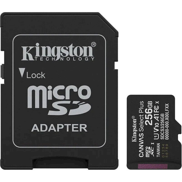 Kingston MicroSDXC 256GB Canvas Select Plus SDCS3/256GB
