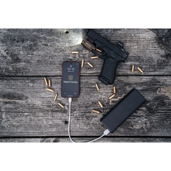 Tactical Smooth Thread  USB-A/USB-C napájecí kabel 12W 1m černý - Kabely a redukce - Obrázek 439Z000501