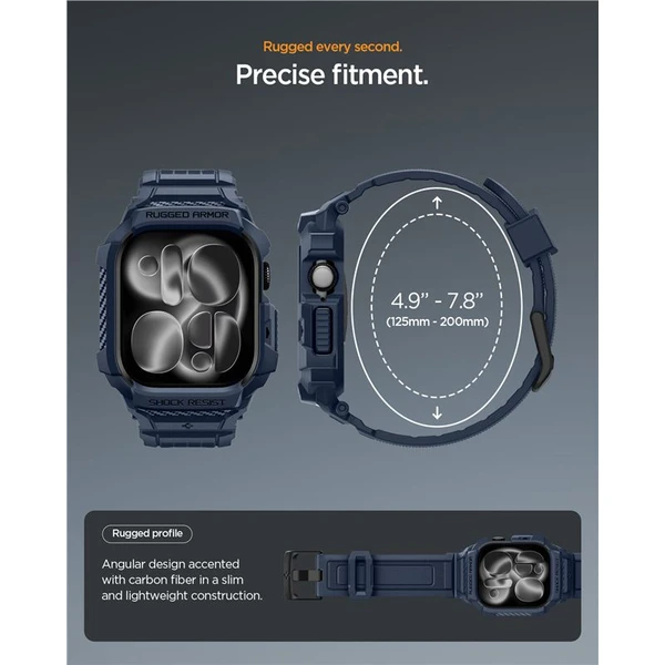 Spigen Rugged Armor Pro 2 pouzdro Apple Watch 11 (42mm) navy blue - Pouzdra - Obrázek 43aaa870f3704611bc706d94d8de37e2
