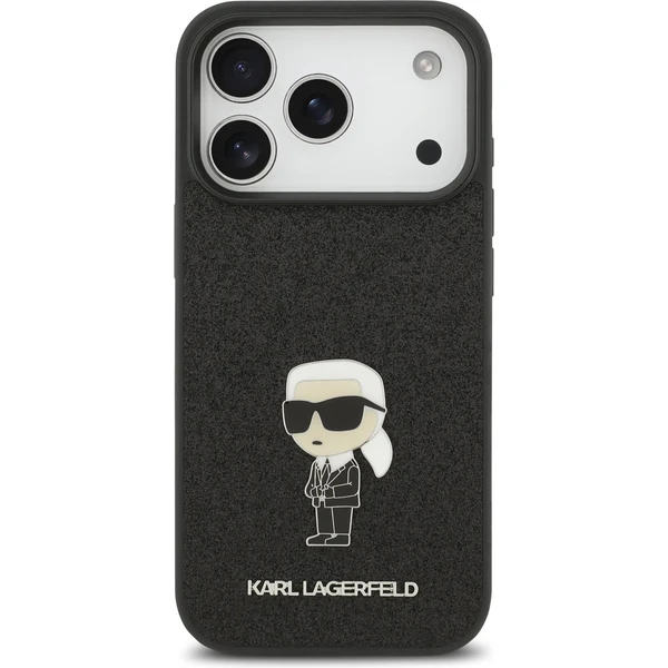 Karl Lagerfeld Fixed Glitter Metal Ikonik kryt iPhone 17 Pro černý - Pouzdra - Obrázek 43b4ad302ffe4fcd874d8b9d25cb1b5d