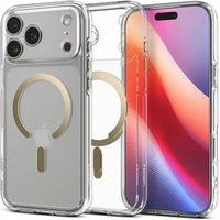 Spigen Ultra Hybrid MagSafe kryt iPhone 17 Pro clear gold - Pouzdra