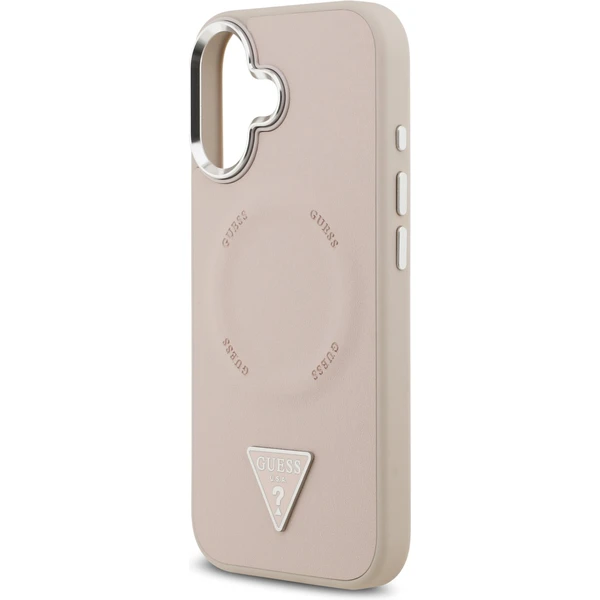 Guess PU Leather Triangle Logo MagSafe kryt iPhone 17 růžový - Pouzdra - Obrázek 43ed4f8c17674e5a974bdd229ee5821e