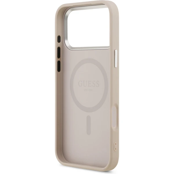 Guess PU Saffiano MagSafe kryt iPhone 17 Pro Max růžový - Pouzdra - Obrázek 44129abcc53243d88b9cde6b37af16da