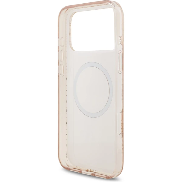 Guess IML Flowers Allover Strap MagSafe kryt iPhone 17 Pro Max růžový - Pouzdra - Obrázek 441a892485ca4211b5bf7001c33175e1
