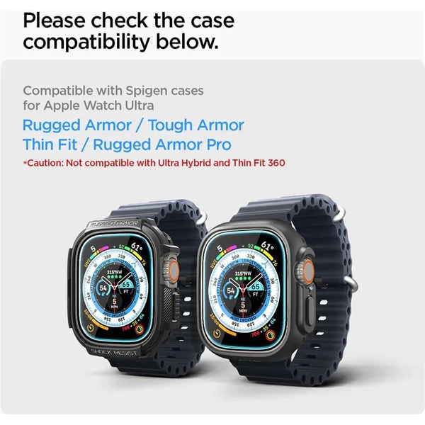Spigen Glass EZ Fit 2 Pack sklo Apple Watch Ultra 49mm čiré - Ochranné folie a skla - Obrázek 445895ddd5ff4215a64018bea541dc1b