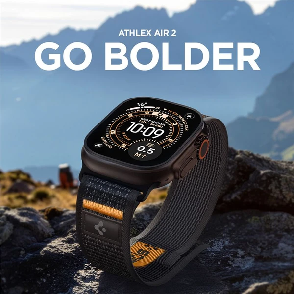 Spigen Athlex Air 2 Active řemínek Apple Watch 49/46/45/44mm černý/oranžový - Řemínky - Obrázek 445eb5e1684f4b699fd083d6388ee8aa