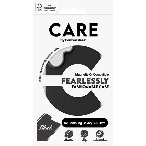 PanzerGlass® CARE kryt Samsung Galaxy S25 Ultra Fearlessly černý QI - Pouzdra - Obrázek 44FC000J01