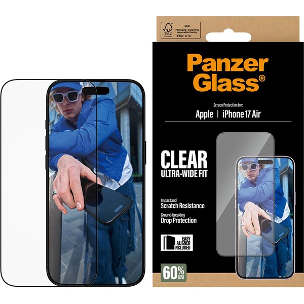 PanzerGlass® Ultra-Wide Fit sklo Apple iPhone 17 Air s instalačním rámečkem