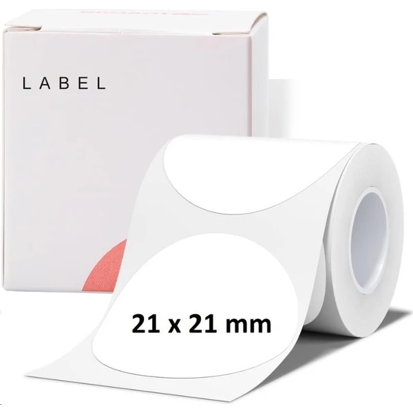 Niimbot štítky R 21x21mm 300ks Round pro B21, B3S, B1 bílé - Pásky pro štítkovače - Obrázek 44S0000N01