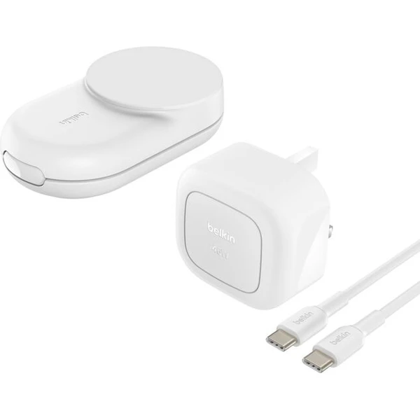 Belkin UltraCharge™ Qi2 25W 3v1 MagSafe nabíječka pro iPhone/Apple Watch/AirPods bílá - Nabíječky - Obrázek 44ZM000K01