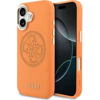 Guess PU Perforated 4G Logo MagSafe kryt iPhone 17 oranžový - Pouzdra