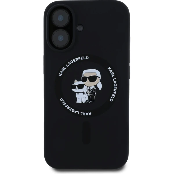 Karl Lagerfeld Liquid Silicone Karl and Choupette MagSafe kryt iPhone 16 černý - Pouzdra - Obrázek 44e09b2102d546b99d06737b19849219