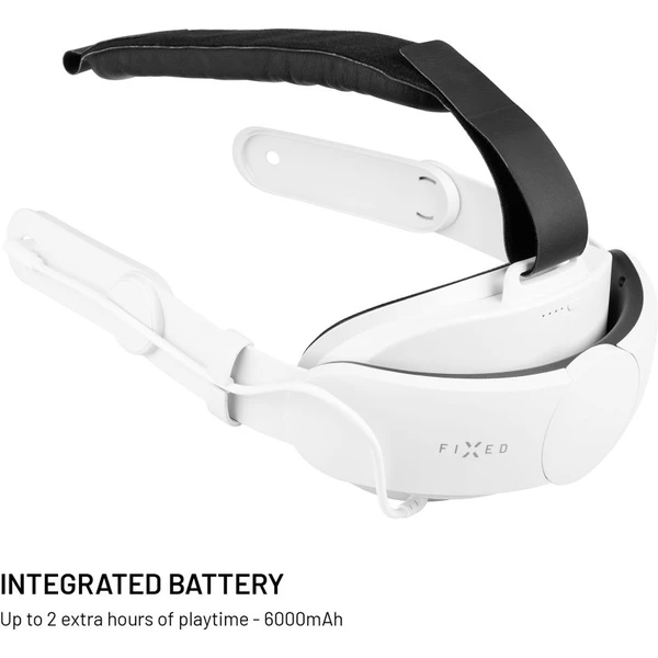 FIXED VR Power Headstrap náhlavní popruh s baterií Meta Quest 3/3S (6000 mAh), bílý - Pomůcky pro virtuální realitu - Obrázek 44e80ba7a655449b9465ab6e32649a34