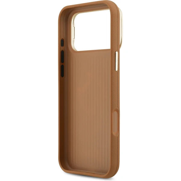 Guess PU Grained 4G Logo Stand Camera Frame kryt iPhone 17 Pro Max hnědý - Pouzdra - Obrázek 453e8da438c9488589f7c62668e97ad2