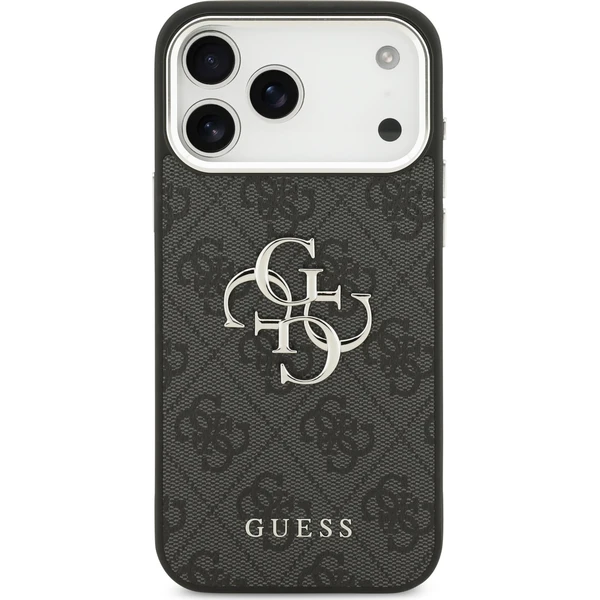 Guess PU 4G Metal Logo kryt iPhone 17 Pro Max stříbrný/černý - Pouzdra - Obrázek 454a6873c8b64e0cbf440df4030c3517