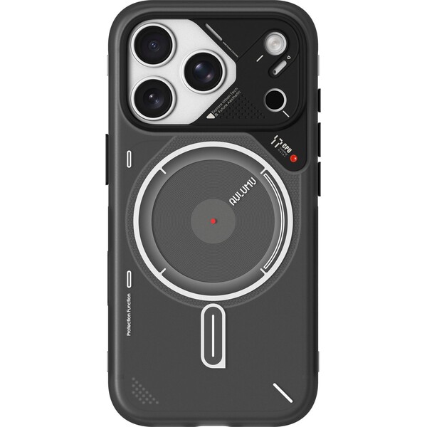 Aulumu A17 Frosted TPU MagSafe kryt iPhone 17 Pro Max Translucent Gray