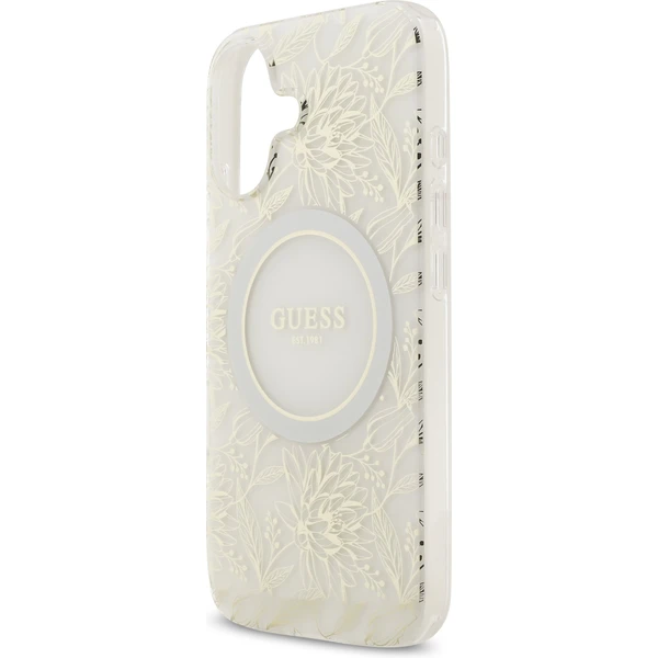 Guess IML Flowers Allover Strap MagSafe kryt iPhone 17 bílý - Pouzdra - Obrázek 45865dffbc09422a809529a7a21dbf5c