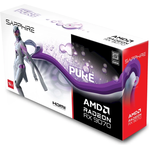 Sapphire PURE AMD Radeon RX 9070 GAMING OC 16GB, white - Grafické karty - Obrázek 45LE000L01
