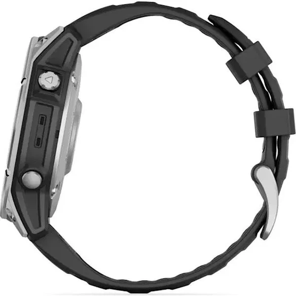 Garmin Fenix E 47 mm nerezová ocel/černý silikonový řemínek - Chytré hodinky - Obrázek 45M7000P01
